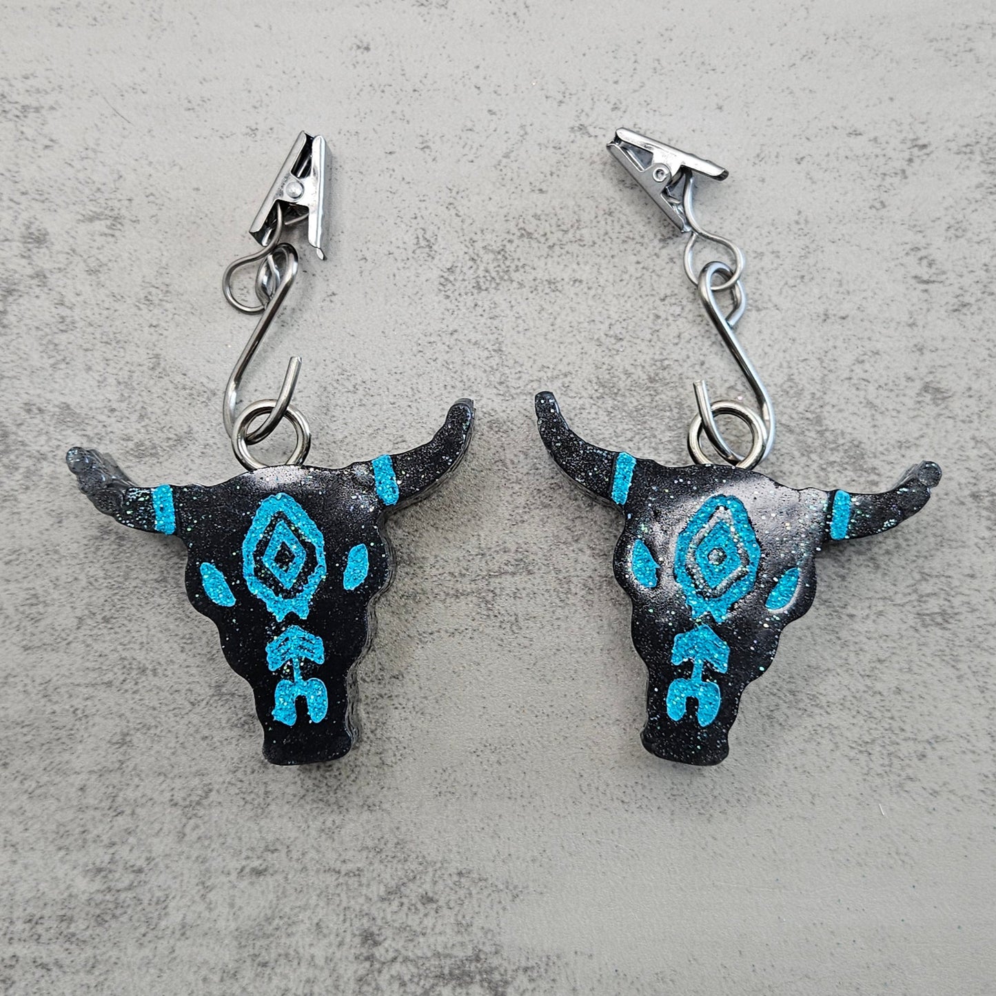 BULL SKULL Set of Vent Clips RUGGED