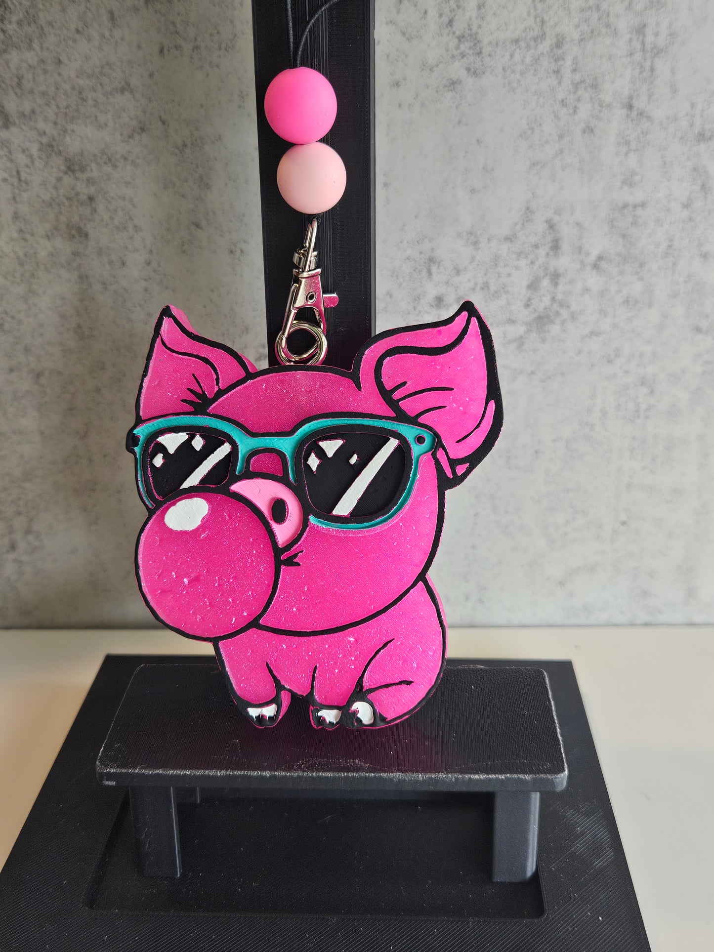 BUBBLE GUM PIG Car Freshie